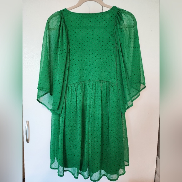 Zara green romper with embroidery - Picture 5 of 8